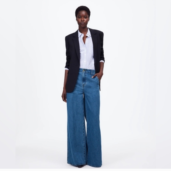 Madewell Denim - Madewell Wide Sweep Denim Trousers sz 27 NT510 NWT